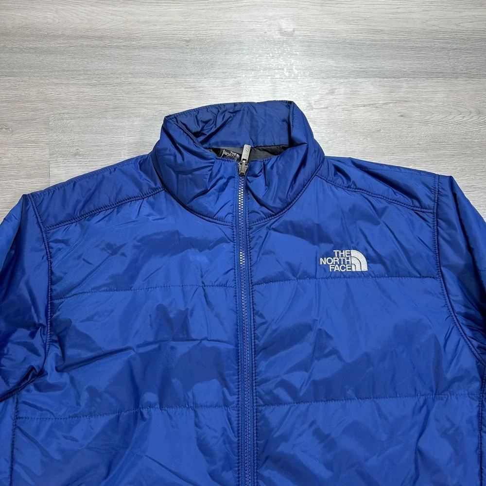 The North Face Jacket‎ Mens Large Blue Puffer Full Zip Insulated Lined Pockets
